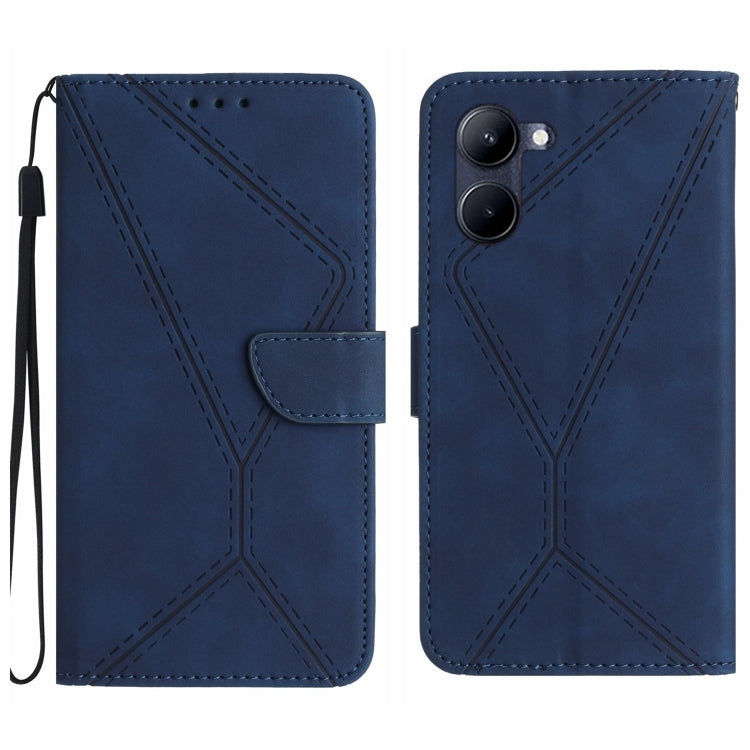 Custodia per telefono in pelle goffrata con cuciture, For vivo V50 5G Global, For vivo Y03 4G, For vivo Y200e / Y100 IDN / V30 Lite India 5G, For vivo Y78+