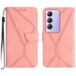 Custodia per telefono in pelle goffrata con cuciture, For vivo V50 5G Global, For vivo Y03 4G, For vivo Y200e / Y100 IDN / V30 Lite India 5G, For vivo Y78+
