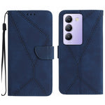 Custodia per telefono in pelle goffrata con cuciture, For vivo V50 5G Global, For vivo Y03 4G, For vivo Y200e / Y100 IDN / V30 Lite India 5G, For vivo Y78+