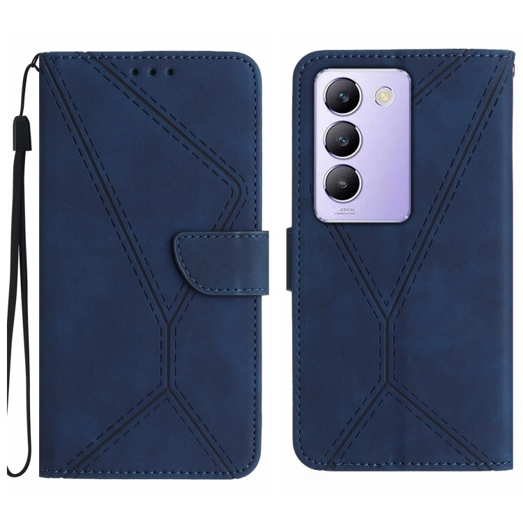 Custodia per telefono in pelle goffrata con cuciture, For vivo V50 5G Global, For vivo Y03 4G, For vivo Y200e / Y100 IDN / V30 Lite India 5G, For vivo Y78+