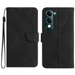 Custodia per telefono in pelle goffrata con cuciture, For vivo Y39 5G Global, For vivo V50 Lite 5G, For vivo Y04 4G / Y29s 5G, For vivo Y29 4G Global