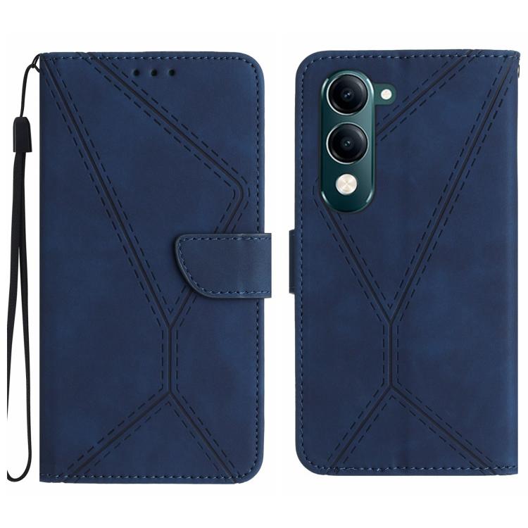 Custodia per telefono in pelle goffrata con cuciture, For vivo Y39 5G Global, For vivo V50 Lite 5G, For vivo Y04 4G / Y29s 5G, For vivo Y29 4G Global