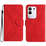 Custodia per telefono in pelle goffrata con cuciture, For vivo Y39 5G Global, For vivo V50 Lite 5G, For vivo Y04 4G / Y29s 5G, For vivo Y29 4G Global
