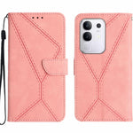 Custodia per telefono in pelle goffrata con cuciture, For vivo Y39 5G Global, For vivo V50 Lite 5G, For vivo Y04 4G / Y29s 5G, For vivo Y29 4G Global