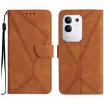 Custodia per telefono in pelle goffrata con cuciture, For vivo Y39 5G Global, For vivo V50 Lite 5G, For vivo Y04 4G / Y29s 5G, For vivo Y29 4G Global
