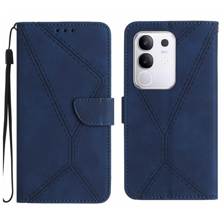 Custodia per telefono in pelle goffrata con cuciture, For vivo Y39 5G Global, For vivo V50 Lite 5G, For vivo Y04 4G / Y29s 5G, For vivo Y29 4G Global