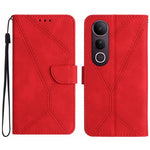 Custodia per telefono in pelle goffrata con cuciture, For vivo Y39 5G Global, For vivo V50 Lite 5G, For vivo Y04 4G / Y29s 5G, For vivo Y29 4G Global