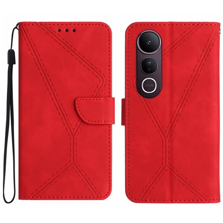 Custodia per telefono in pelle goffrata con cuciture, For vivo Y39 5G Global, For vivo V50 Lite 5G, For vivo Y04 4G / Y29s 5G, For vivo Y29 4G Global