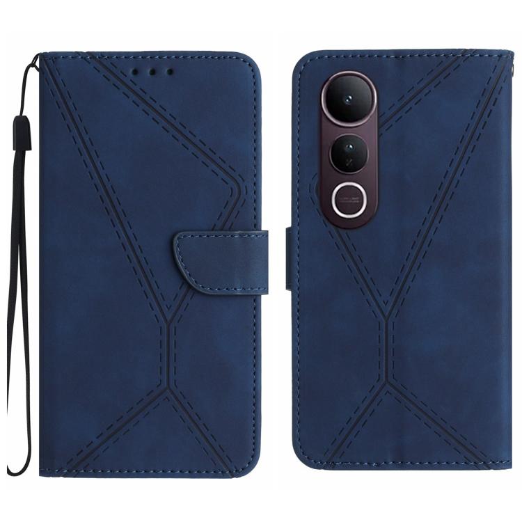 Custodia per telefono in pelle goffrata con cuciture, For vivo Y39 5G Global, For vivo V50 Lite 5G, For vivo Y04 4G / Y29s 5G, For vivo Y29 4G Global