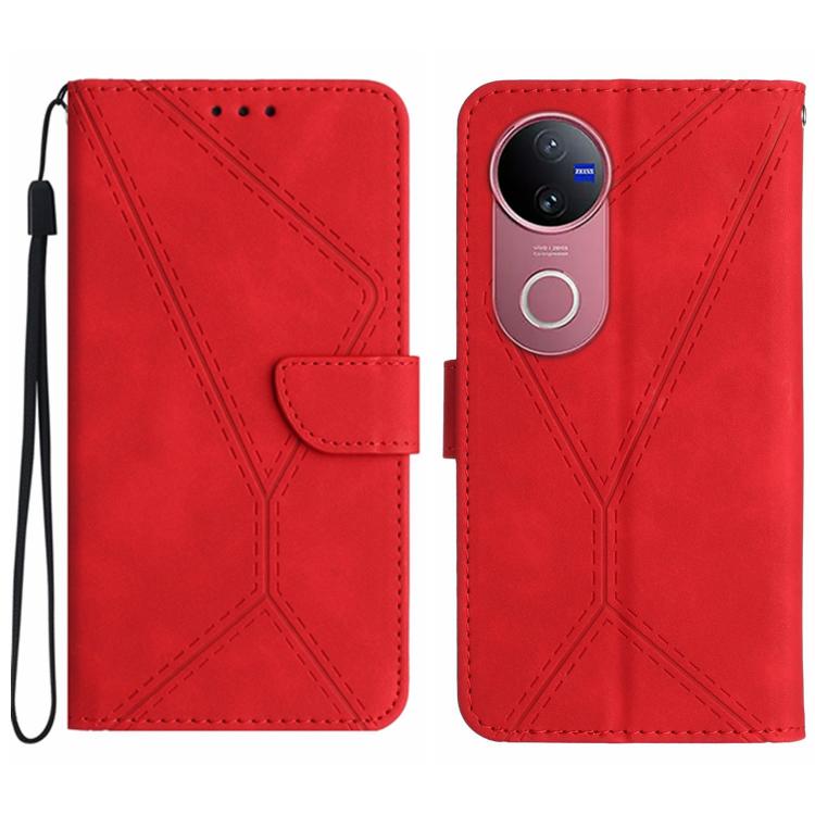 Custodia per telefono in pelle goffrata con cuciture, For vivo V50 5G Global, For vivo Y03 4G, For vivo Y200e / Y100 IDN / V30 Lite India 5G, For vivo Y78+