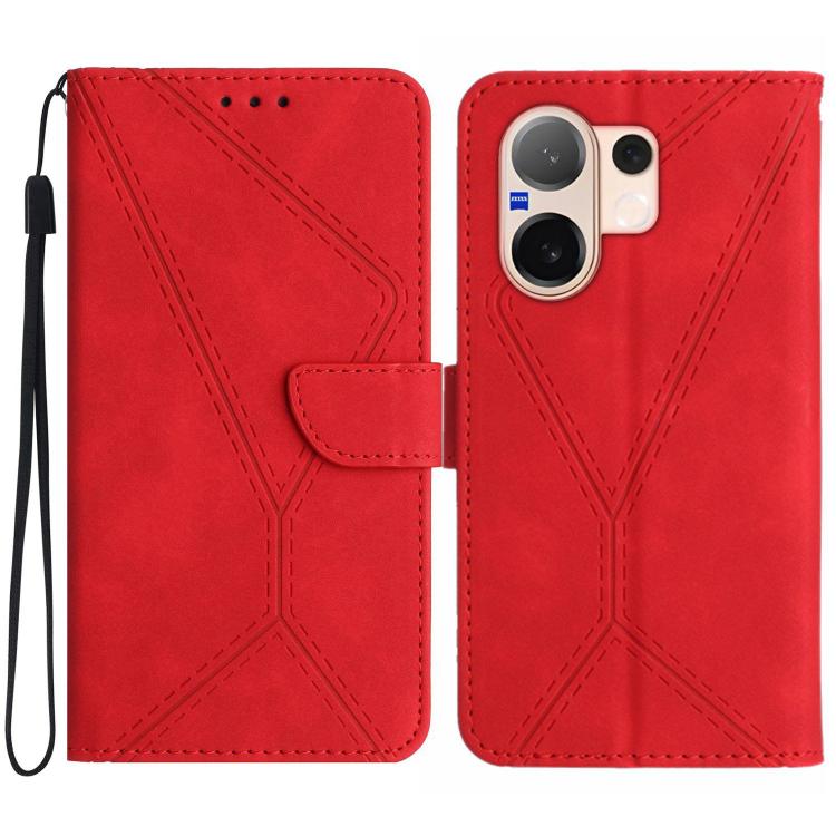 Custodia per telefono in pelle goffrata con cuciture, For vivo V70 FE 5G, For vivo V70 5G Global / V70 Elite 5G, For vivo V60 Lite 5G, For vivo V60 5G