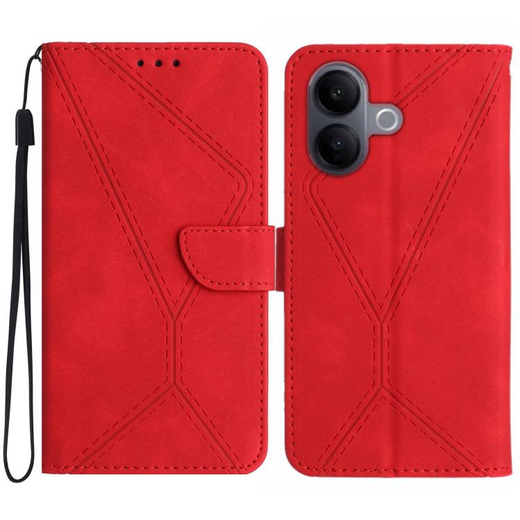Custodia per telefono in pelle goffrata con cuciture, For vivo V70 FE 5G, For vivo V70 5G Global / V70 Elite 5G, For vivo V60 Lite 5G, For vivo V60 5G