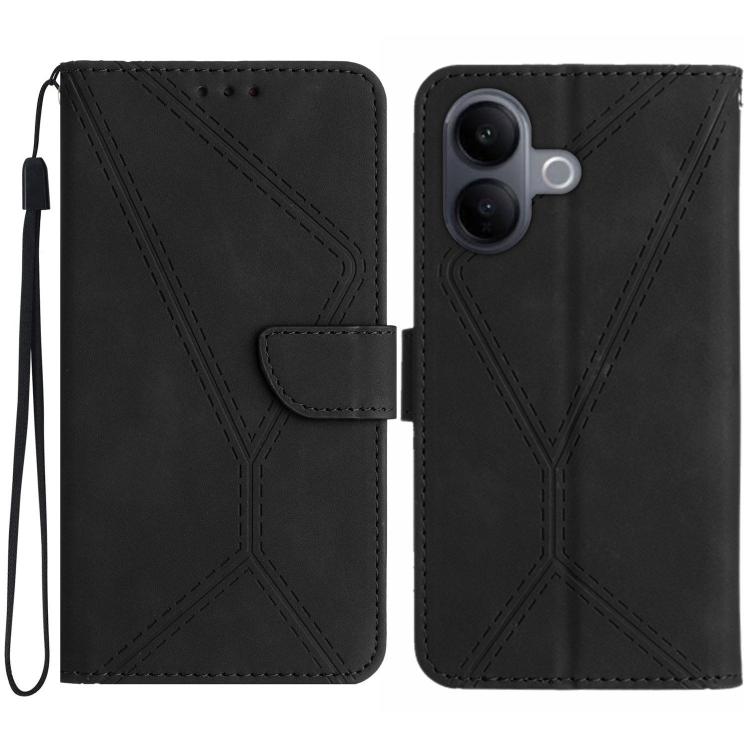 Custodia per telefono in pelle goffrata con cuciture, For vivo V70 FE 5G, For vivo V70 5G Global / V70 Elite 5G, For vivo V60 Lite 5G, For vivo V60 5G
