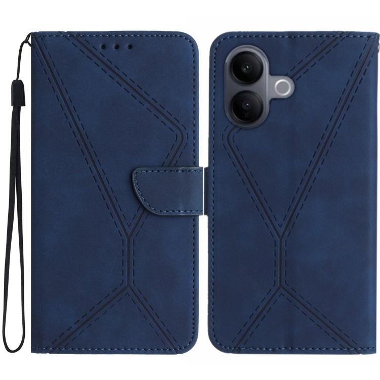 Custodia per telefono in pelle goffrata con cuciture, For vivo V70 FE 5G, For vivo V70 5G Global / V70 Elite 5G, For vivo V60 Lite 5G, For vivo V60 5G