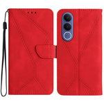 Custodia per telefono in pelle goffrata con cuciture, For vivo V70 FE 5G, For vivo V70 5G Global / V70 Elite 5G, For vivo V60 Lite 5G, For vivo V60 5G