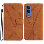 Custodia per telefono in pelle goffrata con cuciture, For vivo V70 FE 5G, For vivo V70 5G Global / V70 Elite 5G, For vivo V60 Lite 5G, For vivo V60 5G