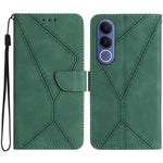 Custodia per telefono in pelle goffrata con cuciture, For vivo V70 FE 5G, For vivo V70 5G Global / V70 Elite 5G, For vivo V60 Lite 5G, For vivo V60 5G