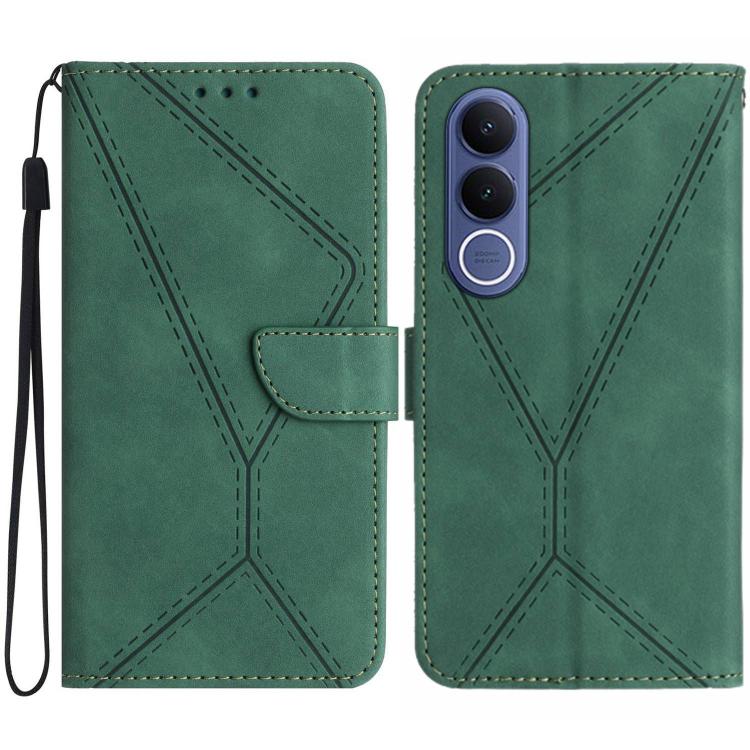Custodia per telefono in pelle goffrata con cuciture, For vivo V70 FE 5G, For vivo V70 5G Global / V70 Elite 5G, For vivo V60 Lite 5G, For vivo V60 5G