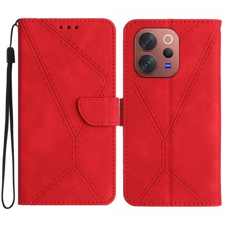Custodia per telefono in pelle goffrata con cuciture, For vivo V70 FE 5G, For vivo V70 5G Global / V70 Elite 5G, For vivo V60 Lite 5G, For vivo V60 5G