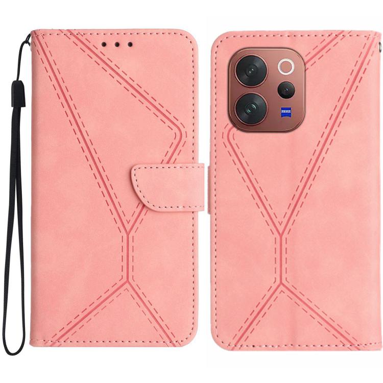 Custodia per telefono in pelle goffrata con cuciture, For vivo V70 FE 5G, For vivo V70 5G Global / V70 Elite 5G, For vivo V60 Lite 5G, For vivo V60 5G