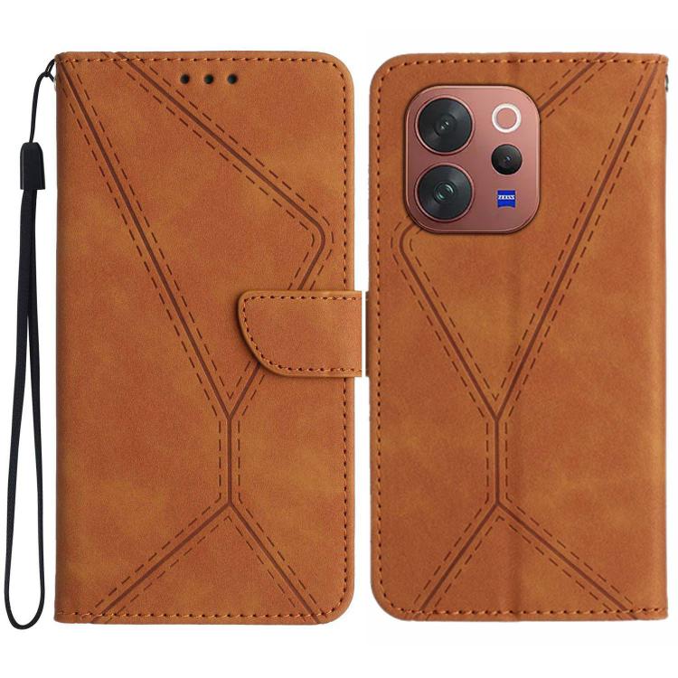Custodia per telefono in pelle goffrata con cuciture, For vivo V70 FE 5G, For vivo V70 5G Global / V70 Elite 5G, For vivo V60 Lite 5G, For vivo V60 5G