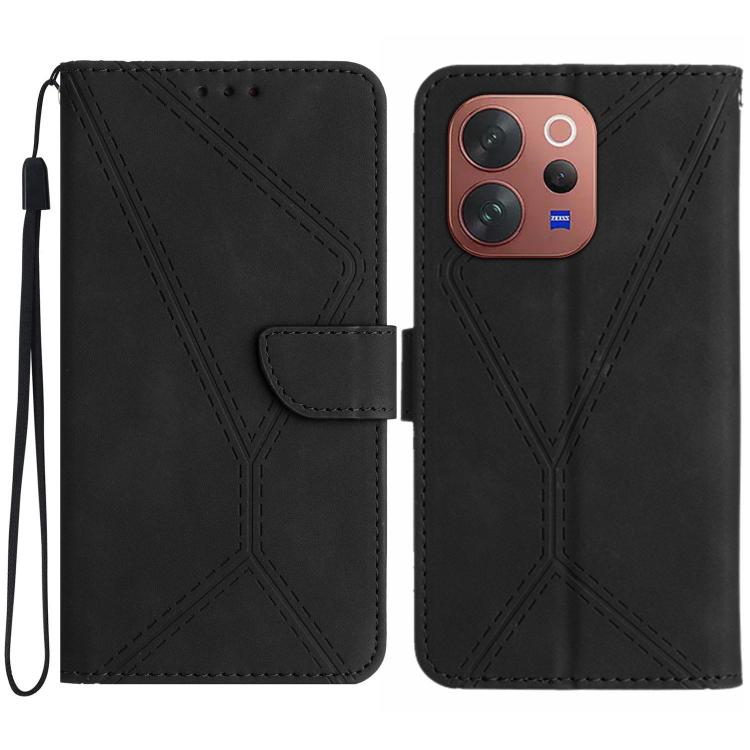 Custodia per telefono in pelle goffrata con cuciture, For vivo V70 FE 5G, For vivo V70 5G Global / V70 Elite 5G, For vivo V60 Lite 5G, For vivo V60 5G