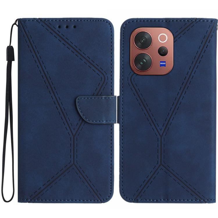 Custodia per telefono in pelle goffrata con cuciture, For vivo V70 FE 5G, For vivo V70 5G Global / V70 Elite 5G, For vivo V60 Lite 5G, For vivo V60 5G