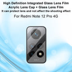 Imak Pellicola in vetro temperato per obiettivo della fotocamera posteriore integrata con copriobiettivo, For Xiaomi Redmi Note 12 Pro 4G