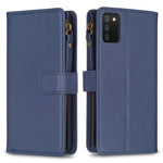 Custodia per telefono a conchiglia in pelle con portafoglio con cerniera a 9 slot per schede, For Samsung Galaxy S22+ 5G, For Samsung Galaxy S22 5G, For Samsung Galaxy A03s, For Samsung Galaxy A41