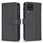 Custodia per telefono a conchiglia in pelle con portafoglio con cerniera a 9 slot per schede, For Samsung Galaxy A12, For Samsung Galaxy A42 5G, For Samsung Galaxy A31, For Samsung Galaxy S20 Ultra