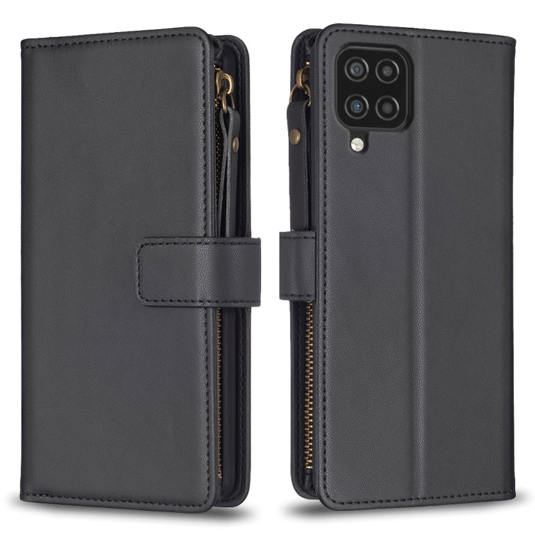 Custodia per telefono a conchiglia in pelle con portafoglio con cerniera a 9 slot per schede, For Samsung Galaxy A12, For Samsung Galaxy A42 5G, For Samsung Galaxy A31, For Samsung Galaxy S20 Ultra