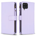Custodia per telefono a conchiglia in pelle con portafoglio con cerniera a 9 slot per schede, For Samsung Galaxy A12, For Samsung Galaxy A42 5G, For Samsung Galaxy A31, For Samsung Galaxy S20 Ultra