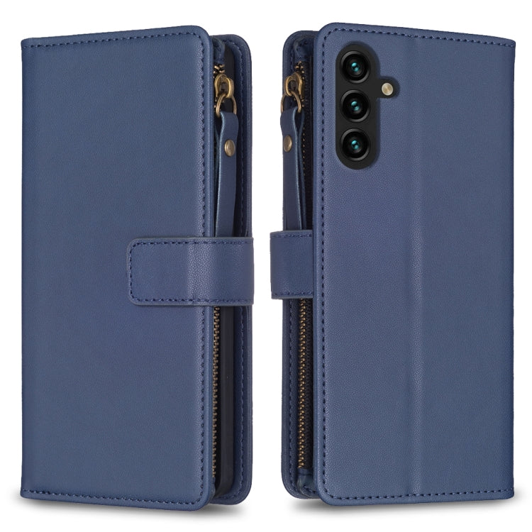 Custodia per telefono a conchiglia in pelle con portafoglio con cerniera a 9 slot per schede, For Samsung Galaxy A73 5G, For Samsung Galaxy A33, For Samsung Galaxy A13, For Samsung Galaxy S22 Ultra 5G