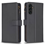 Custodia per telefono a conchiglia in pelle con portafoglio con cerniera a 9 slot per schede, For Samsung Galaxy A73 5G, For Samsung Galaxy A33, For Samsung Galaxy A13, For Samsung Galaxy S22 Ultra 5G