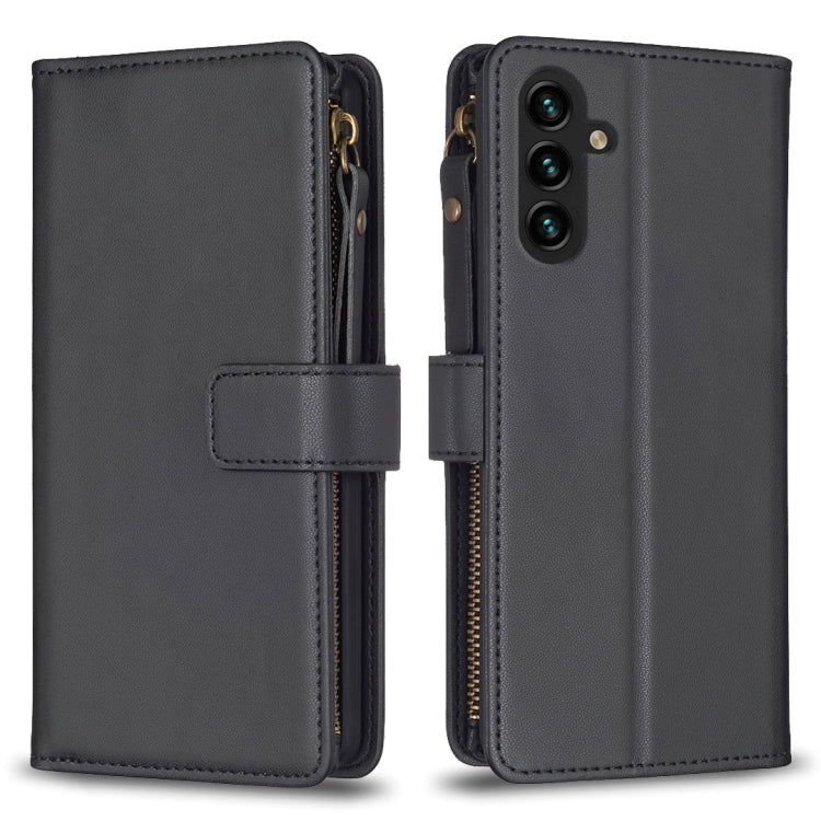 Custodia per telefono a conchiglia in pelle con portafoglio con cerniera a 9 slot per schede, For Samsung Galaxy A73 5G, For Samsung Galaxy A33, For Samsung Galaxy A13, For Samsung Galaxy S22 Ultra 5G