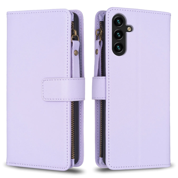 Custodia per telefono a conchiglia in pelle con portafoglio con cerniera a 9 slot per schede, For Samsung Galaxy A73 5G, For Samsung Galaxy A33, For Samsung Galaxy A13, For Samsung Galaxy S22 Ultra 5G