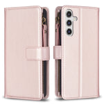 Custodia per telefono a conchiglia in pelle con portafoglio con cerniera a 9 slot per schede, For Samsung Galaxy S24 Ultra 5G, For Samsung Galaxy A35, For Samsung Galaxy A55, For Samsung Galaxy A14