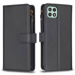 Custodia per telefono a conchiglia in pelle con portafoglio con cerniera a 9 slot per schede, For Samsung Galaxy A22 4G, For Samsung Galaxy A22 5G, For Samsung Galaxy S21 FE 5G, For Samsung Galaxy A23 4G