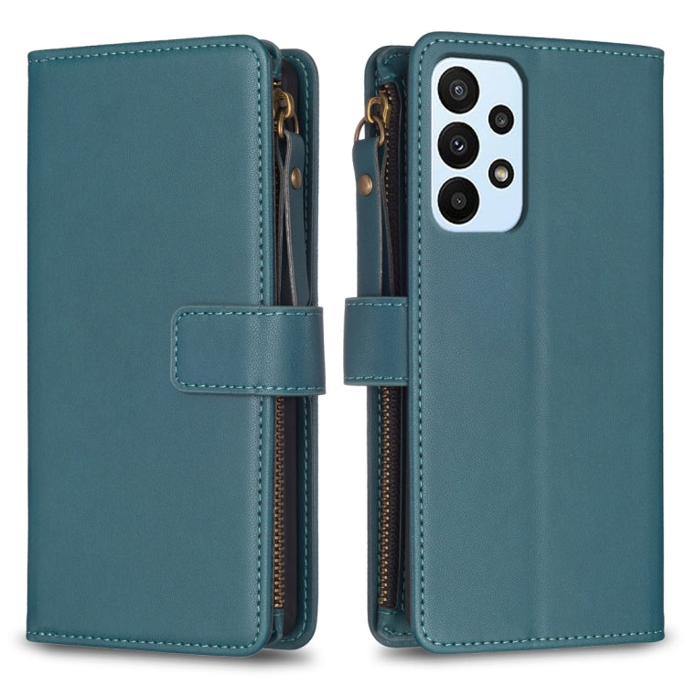 Custodia per telefono a conchiglia in pelle con portafoglio con cerniera a 9 slot per schede, For Samsung Galaxy A22 4G, For Samsung Galaxy A22 5G, For Samsung Galaxy S21 FE 5G, For Samsung Galaxy A23 4G