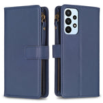 Custodia per telefono a conchiglia in pelle con portafoglio con cerniera a 9 slot per schede, For Samsung Galaxy A22 4G, For Samsung Galaxy A22 5G, For Samsung Galaxy S21 FE 5G, For Samsung Galaxy A23 4G
