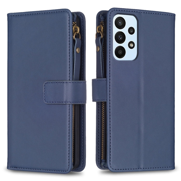 Custodia per telefono a conchiglia in pelle con portafoglio con cerniera a 9 slot per schede, For Samsung Galaxy A22 4G, For Samsung Galaxy A22 5G, For Samsung Galaxy S21 FE 5G, For Samsung Galaxy A23 4G
