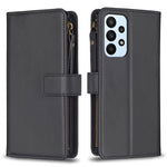 Custodia per telefono a conchiglia in pelle con portafoglio con cerniera a 9 slot per schede, For Samsung Galaxy A22 4G, For Samsung Galaxy A22 5G, For Samsung Galaxy S21 FE 5G, For Samsung Galaxy A23 4G