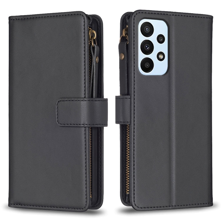 Custodia per telefono a conchiglia in pelle con portafoglio con cerniera a 9 slot per schede, For Samsung Galaxy A22 4G, For Samsung Galaxy A22 5G, For Samsung Galaxy S21 FE 5G, For Samsung Galaxy A23 4G