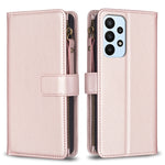 Custodia per telefono a conchiglia in pelle con portafoglio con cerniera a 9 slot per schede, For Samsung Galaxy A22 4G, For Samsung Galaxy A22 5G, For Samsung Galaxy S21 FE 5G, For Samsung Galaxy A23 4G
