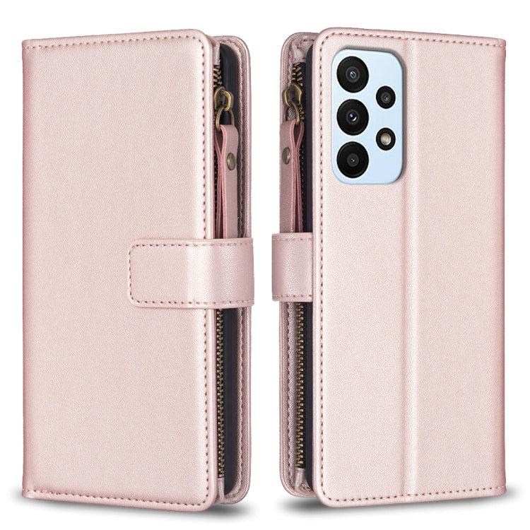 Custodia per telefono a conchiglia in pelle con portafoglio con cerniera a 9 slot per schede, For Samsung Galaxy A22 4G, For Samsung Galaxy A22 5G, For Samsung Galaxy S21 FE 5G, For Samsung Galaxy A23 4G