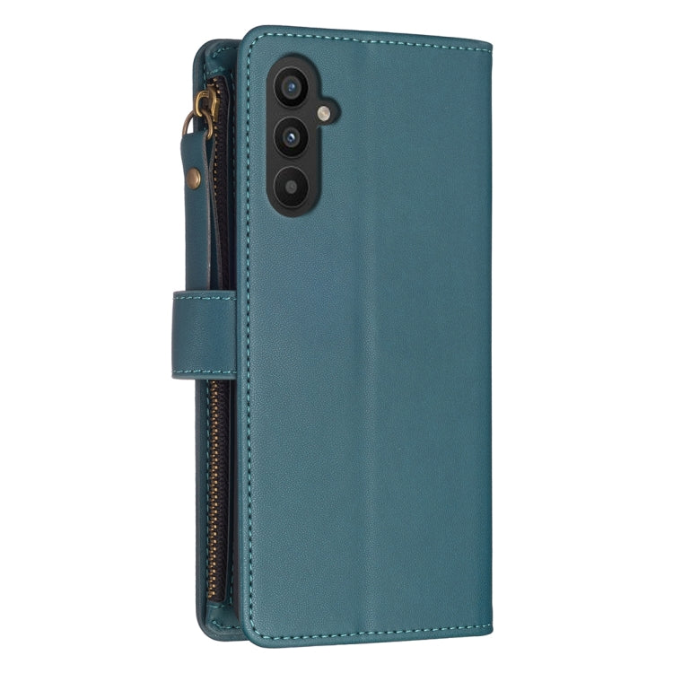 Custodia per telefono a conchiglia in pelle con portafoglio con cerniera a 9 slot per schede, For Samsung Galaxy A24 4G, For Samsung Galaxy A25 5G, For Samsung Galaxy M34 5G, For Samsung Galaxy A15
