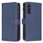 Custodia per telefono a conchiglia in pelle con portafoglio con cerniera a 9 slot per schede, For Samsung Galaxy A24 4G, For Samsung Galaxy A25 5G, For Samsung Galaxy M34 5G, For Samsung Galaxy A15