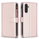Custodia per telefono a conchiglia in pelle con portafoglio con cerniera a 9 slot per schede, For Samsung Galaxy A24 4G, For Samsung Galaxy A25 5G, For Samsung Galaxy M34 5G, For Samsung Galaxy A15