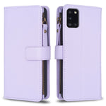Custodia per telefono a conchiglia in pelle con portafoglio con cerniera a 9 slot per schede, For Samsung Galaxy A12, For Samsung Galaxy A42 5G, For Samsung Galaxy A31, For Samsung Galaxy S20 Ultra