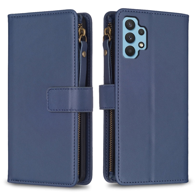 Custodia per telefono a conchiglia in pelle con portafoglio con cerniera a 9 slot per schede, For Samsung Galaxy A32 4G, For Samsung Galaxy A72, For Samsung Galaxy A52, For Samsung Galaxy A53
